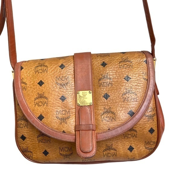 Mcm vintage signature crossbody saddle shoes bag - Picture 1 of 16